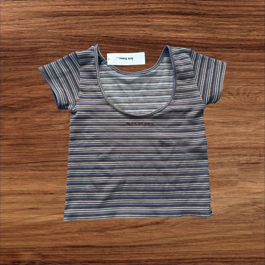 Women’s iets frans Urban Outfitters Striped Cropped T Shirt Size XL
