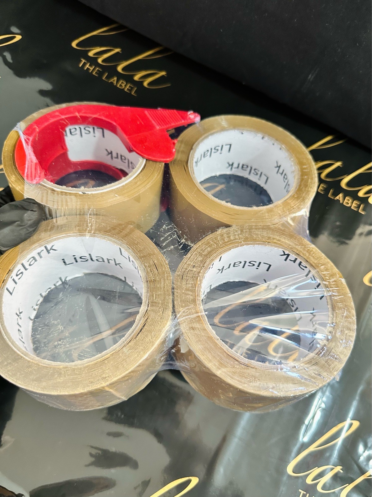 🤎 5Pcs | 4 Big Rolls 48mm x 75m Long + 1 Dispenser | Heavy Duty Strong Sticky Packing Tapes