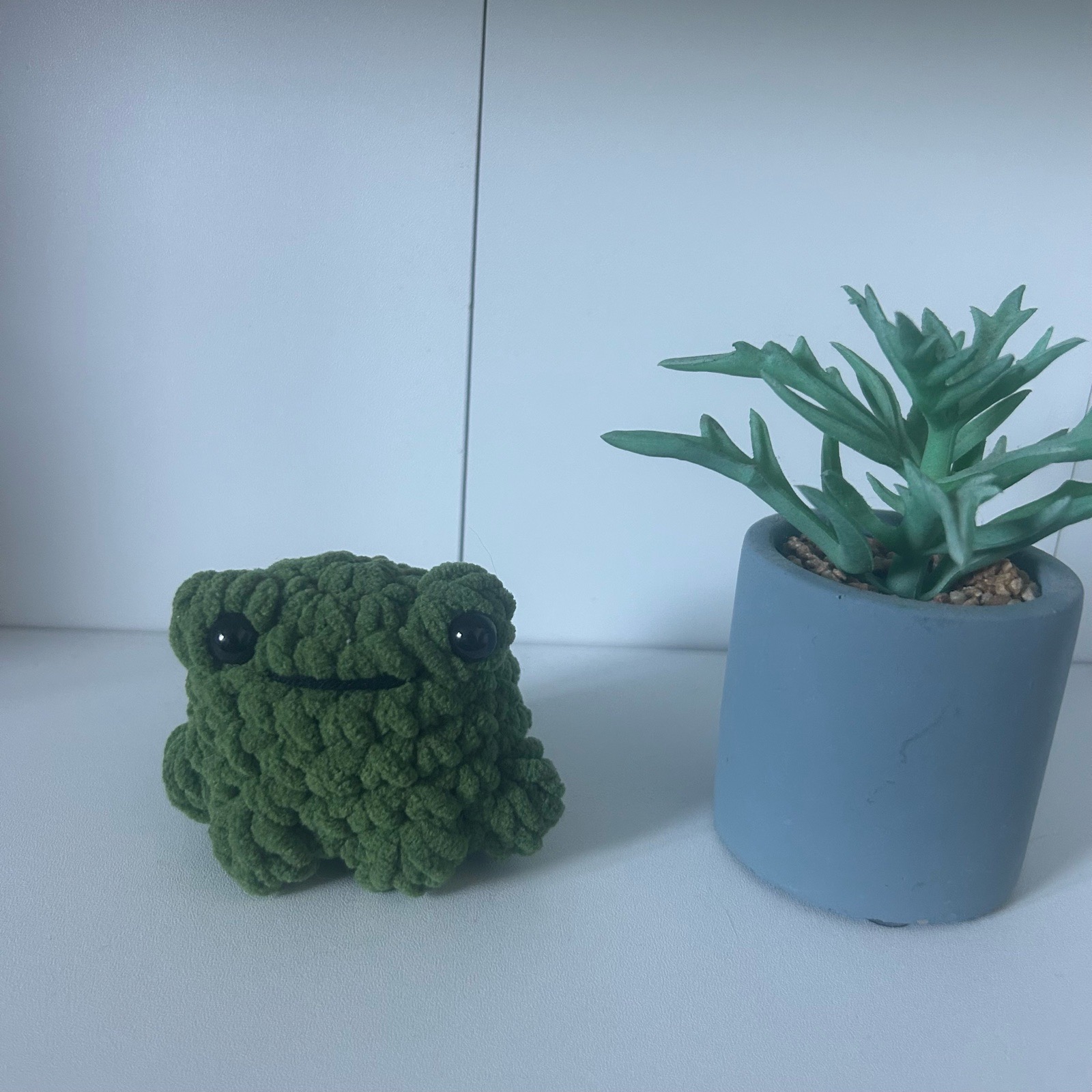 Dark Green Crochet Frog Plushie