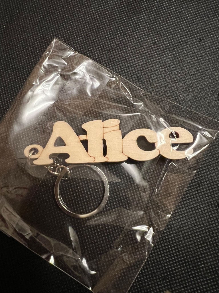 Wooden keyring