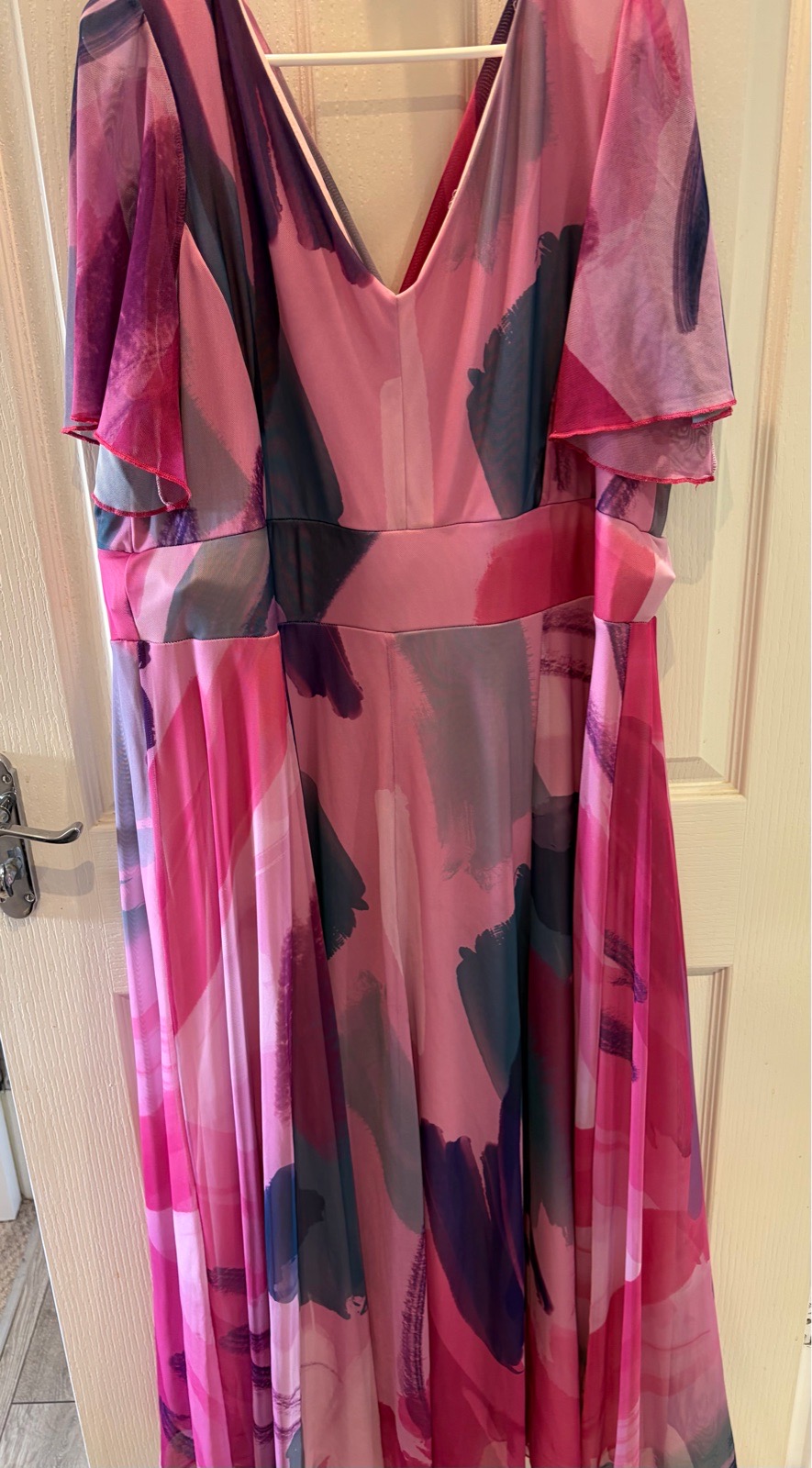 Scarlett & Jo Size 24 Abstract Print Maxi Dress – Occasion/Cruise Wear 💖