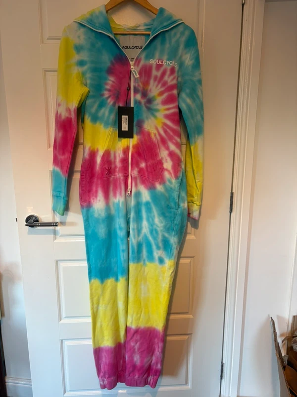 Brand new Onepiece soul cycle exclusive Tie Dye multi colour onesie/jumpsuit size S