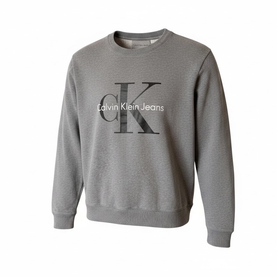Calvin Klein Jeans Grey Crewneck Sweatshirt Jumper, Women’s Size Medium 12-14