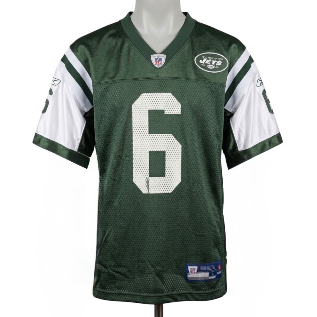 Vintage 2009 New York Jets On-Field Edition Sanchez NFL Jersey T-Shirt Top, Reebok, Age 14-16 (Men’s