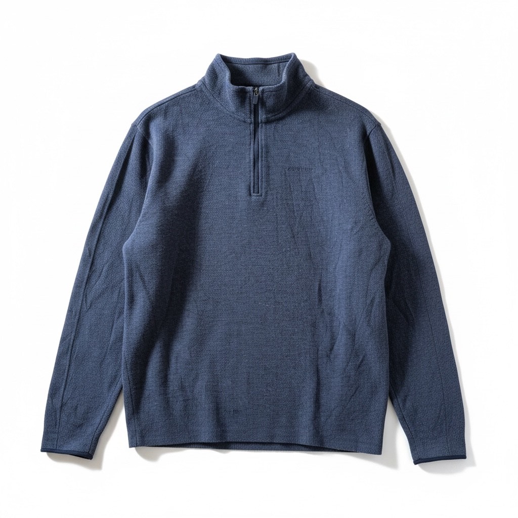 Eddie Bauer Men’s Blue 1/4 Zip Fleece Jumper Size XL Vintage Gorpcore