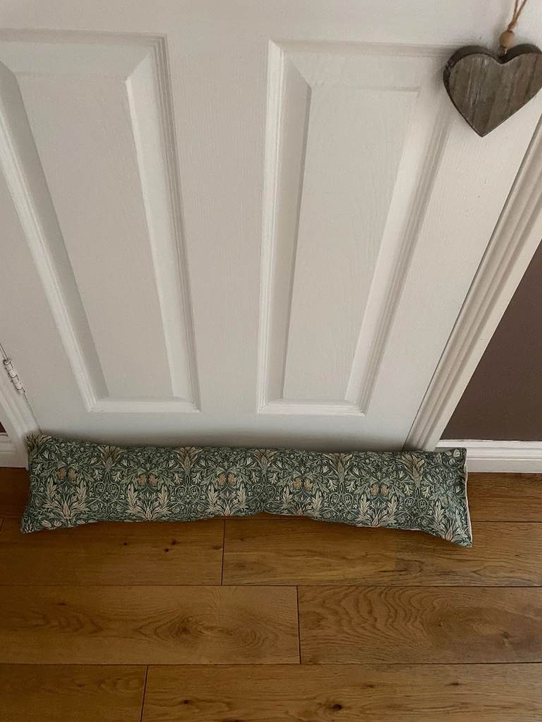 William Morris Forest Green Weighted Design Handcrafted Door Draught Excluder