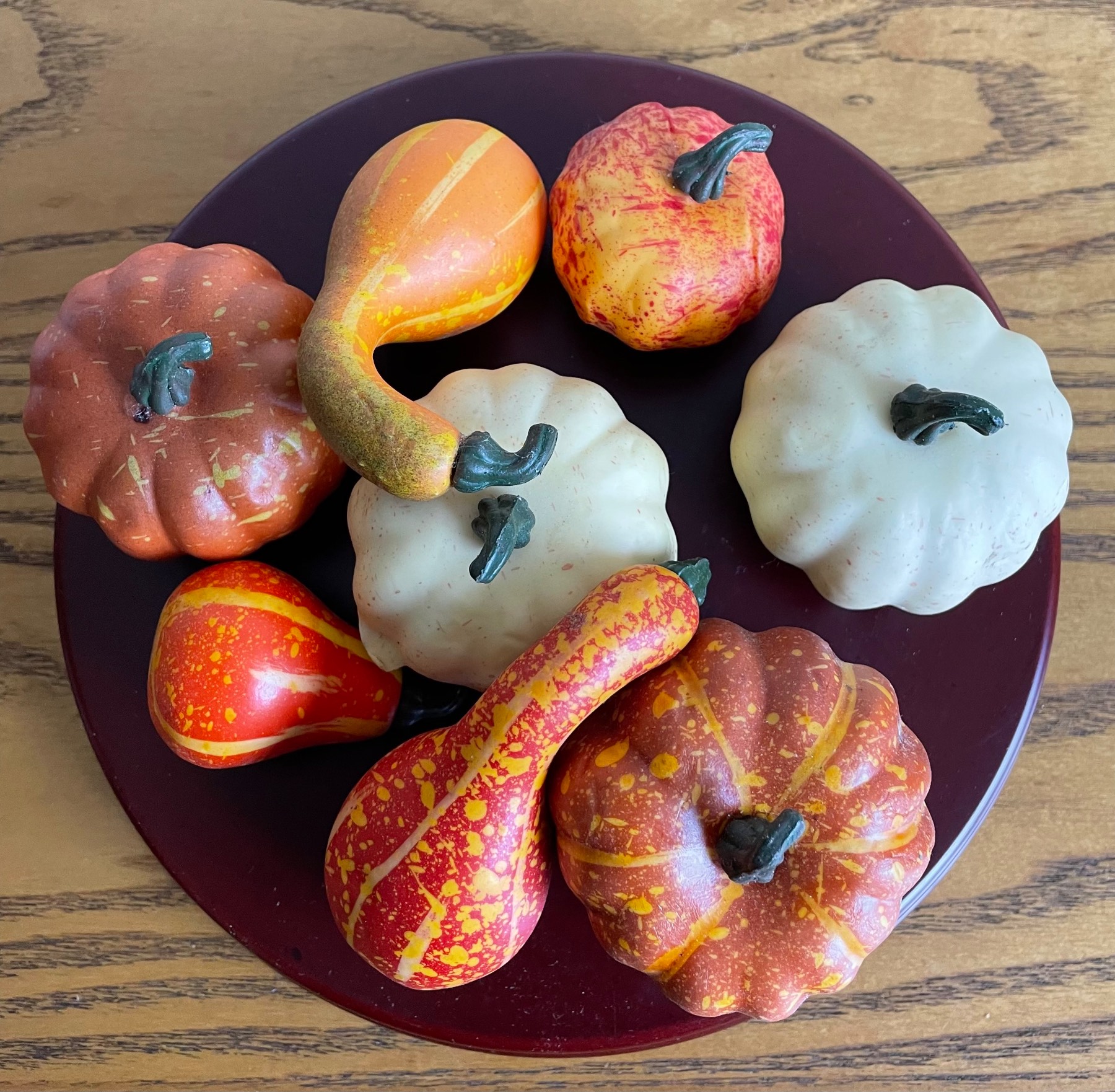 Set of 8 Autumn pumpkins & gourds ideal for Autumn display or Halloween
