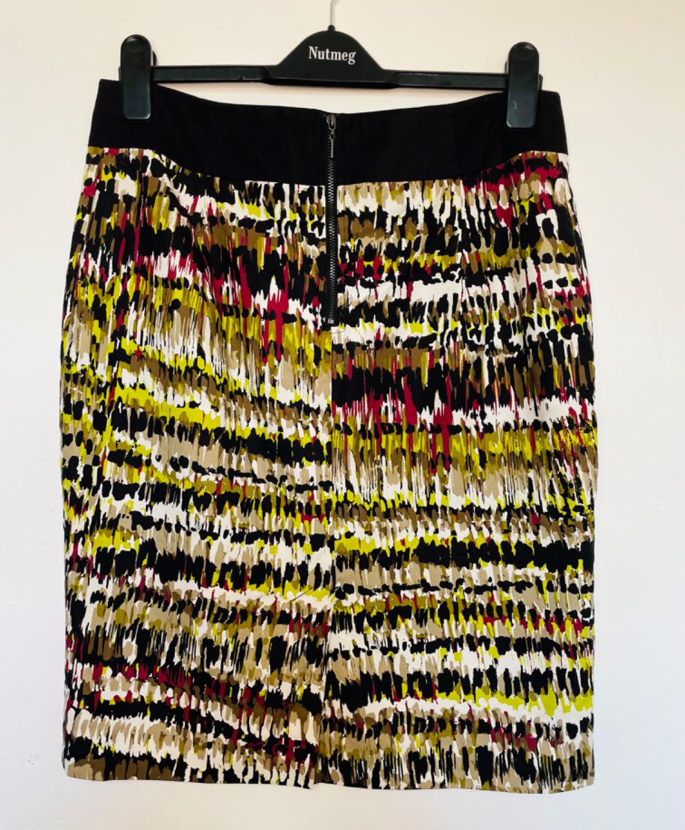 M & S Portfolio skirt on vivid lime, plum black in immaculate condition size 12