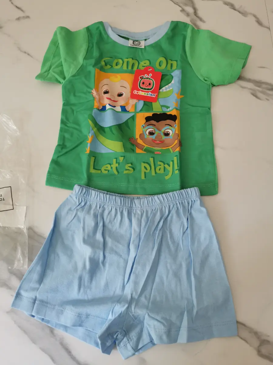 Cocomelon Green/Blue Short Sleeve Pyjama Set, Age 1.5-2 Years