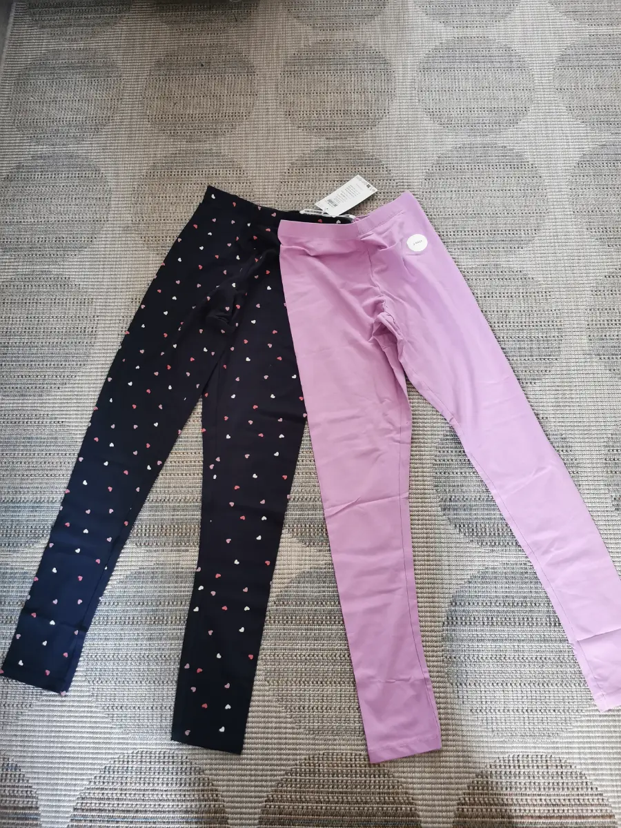 Name It Vivian Girls 2pack AOP Leggings, Violet Tulie/Dark Sapph, 11-12 Years