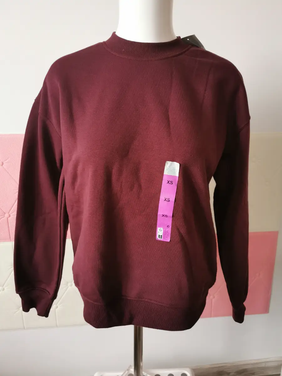 Primark Classic Burgundy Crew Neck sweatshirt, Size XS