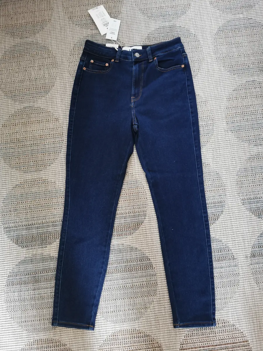 JJXX Women's Vienna High Waist Skinny Jeans, Size M(30"), Dark Blue