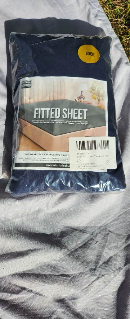 Utopia Bedding Double Fitted Sheet Navy Blue | New Sealed