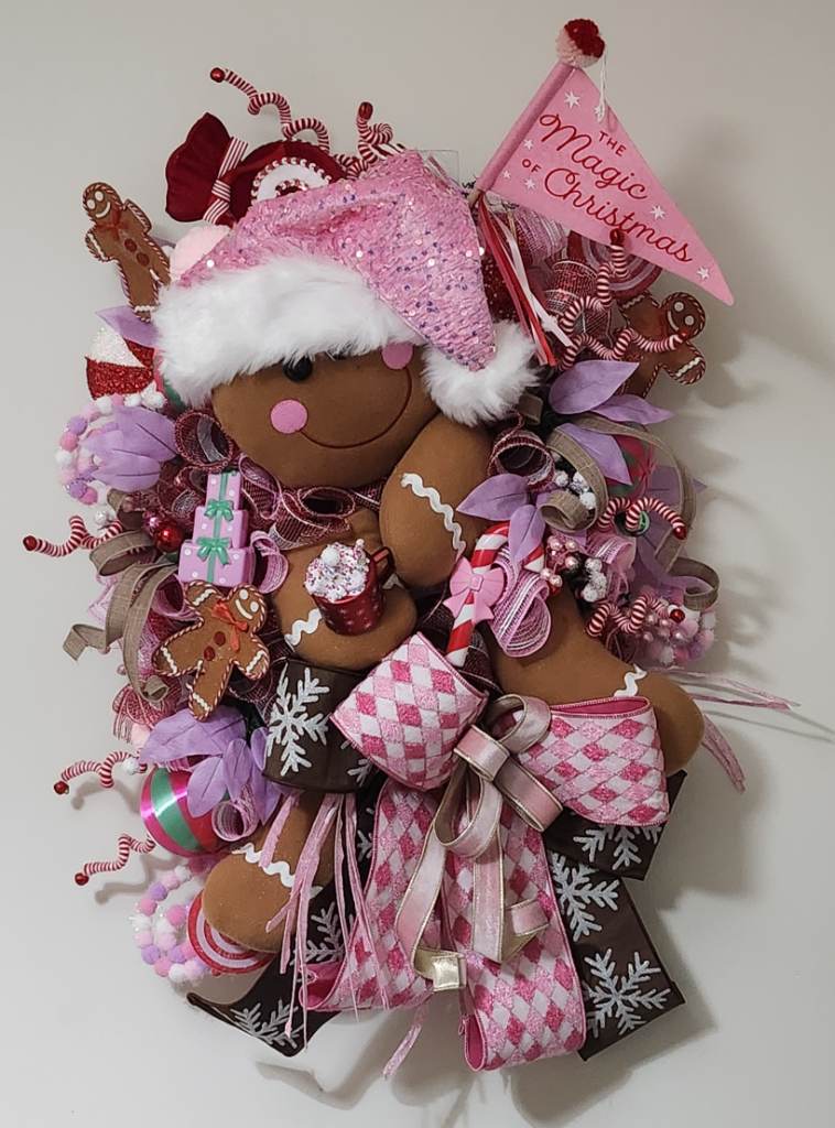 gingerbread christmas wreath