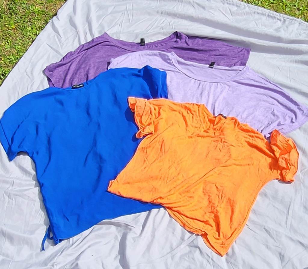 Women's Tops Bundle | 4 Colourful Short Sleeve Tops | Size L/XL