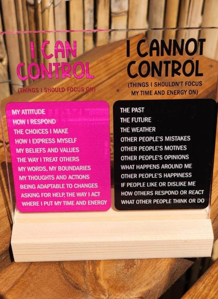 Inspirational desk sign