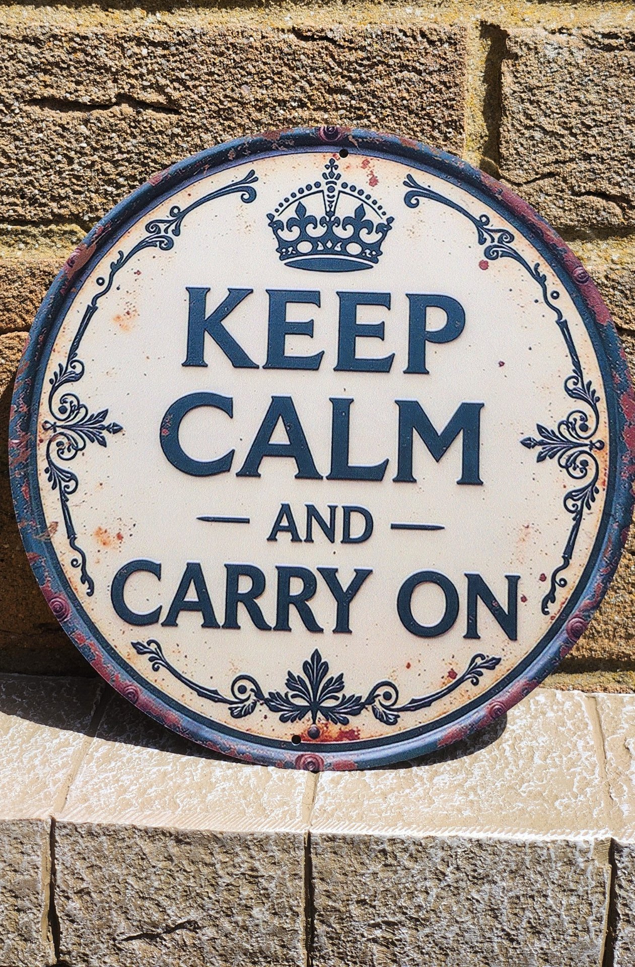 Motivational metal wall sign