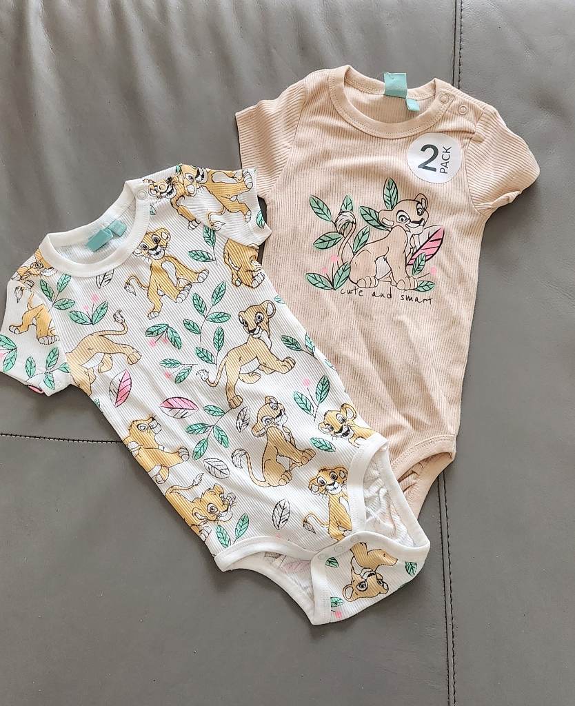 Disney Lion King Baby Bodysuits 2 Pack | 12–18 Months