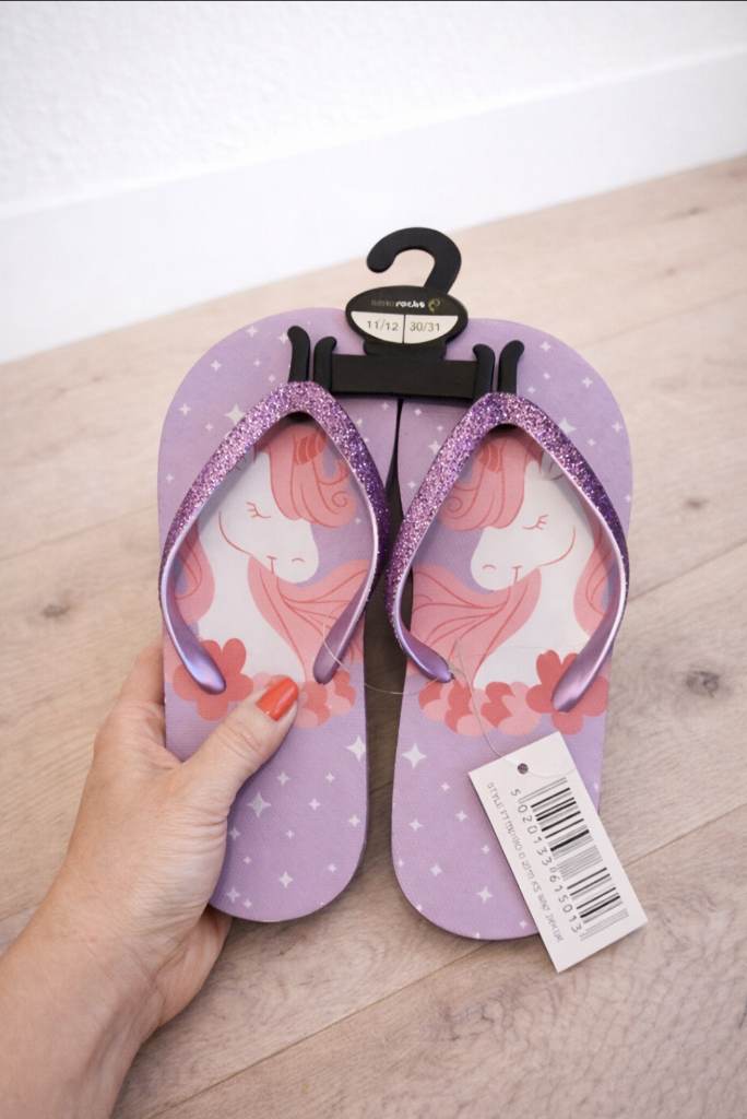 unicorn flip flops