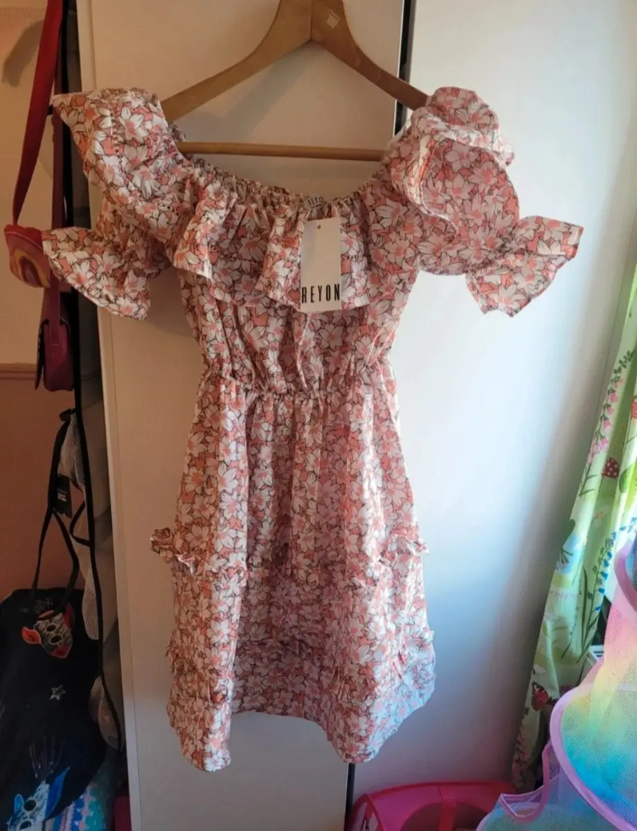 BNWT Reyon Floral Off-Shoulder Mini Dress – UK 8-10