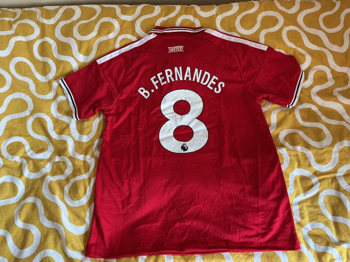 Adidas Premier League 26/27 Manchester United Home Football Shirt - B. Fernandes #8, Size XL