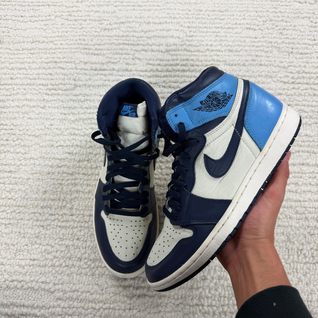 Jordan 1 Retro High Obsidian Mens Trainers