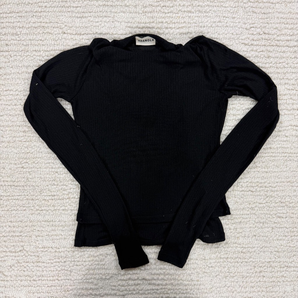 Adanola Long Sleeve Black Womens Top Size XS - 9/10 Condition