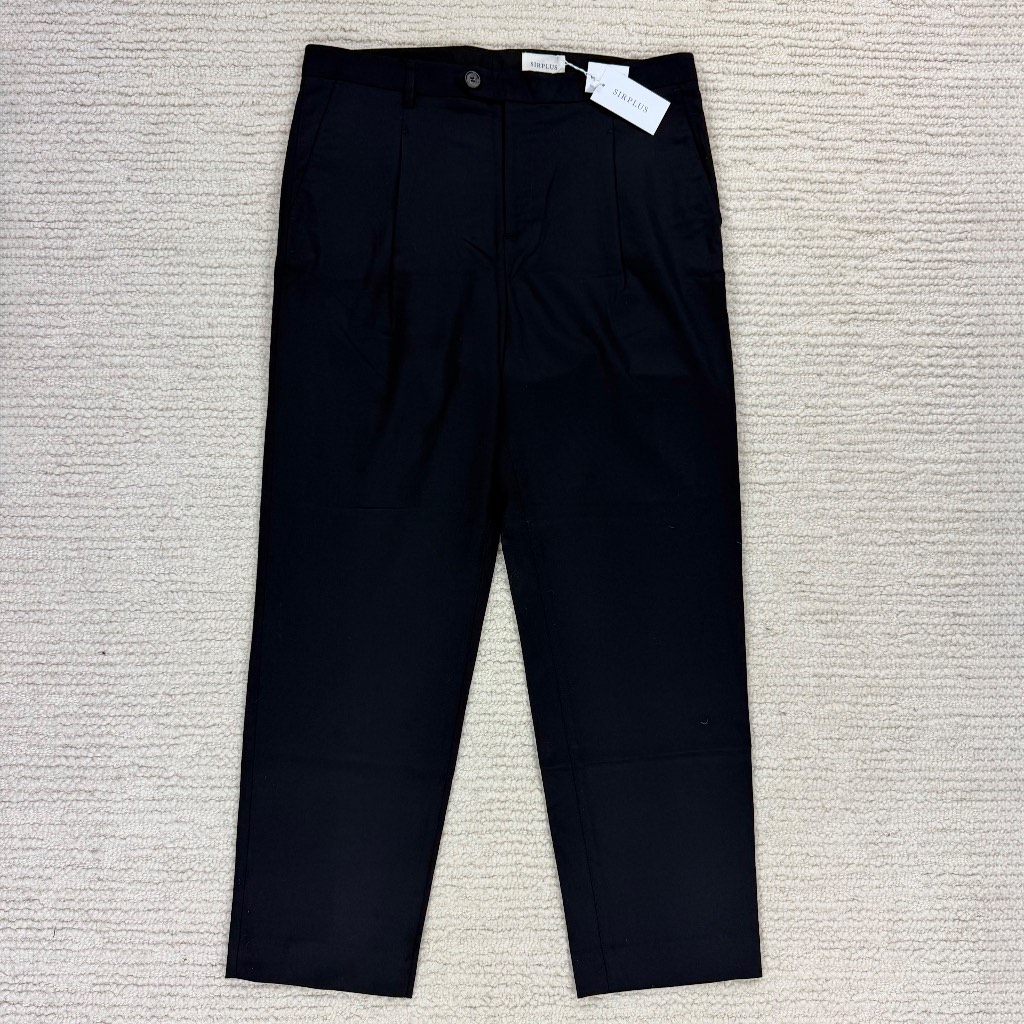 Sirplus Black Wool Cashmere Mens Pleated Trousers Size W36 X30L BWNT RRP £295