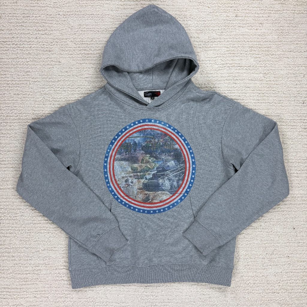 Peace In War "Patriot" Grey Men’s Hoodie Brand New No Tags RRP £160 Size Medium