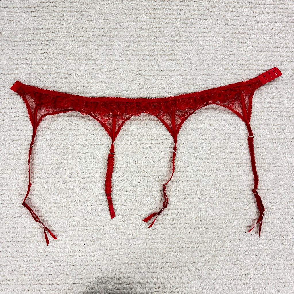 Danielle Intimates Red women’s Suspender Belt Size Small Brand New No Tags