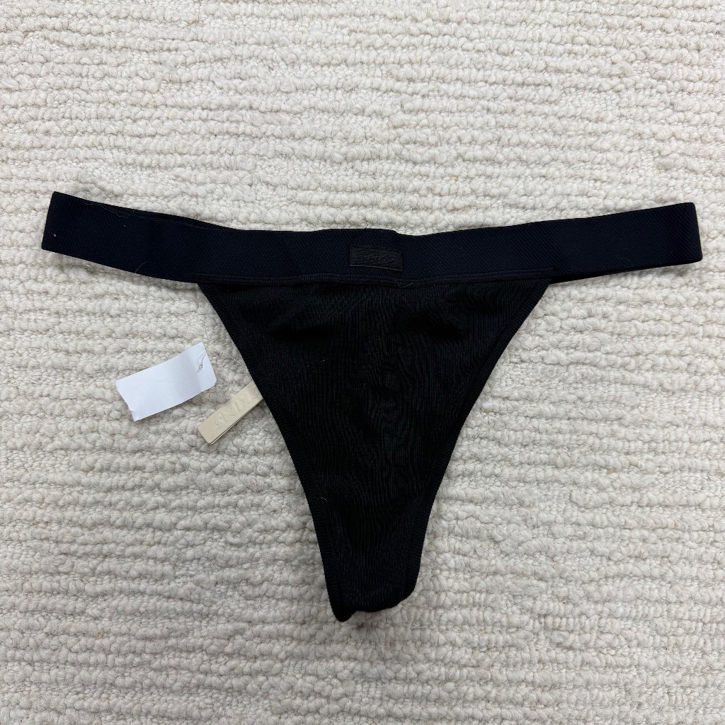 SKIMS Cotton Rib Brief Size 4X Brand New With Tags Soot Colourway