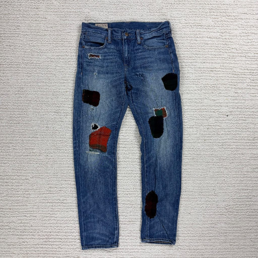Ralph Lauren Vintage "Patchwork" Slim Fit Womens Jeans Size W30 Excellent