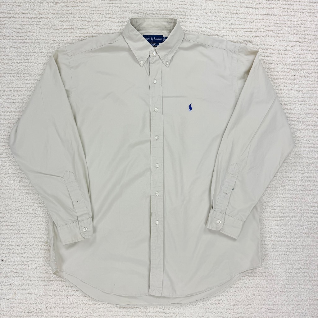 Ralph Lauren Long Sleeve Blake 100%Two Ply Beige Shirt