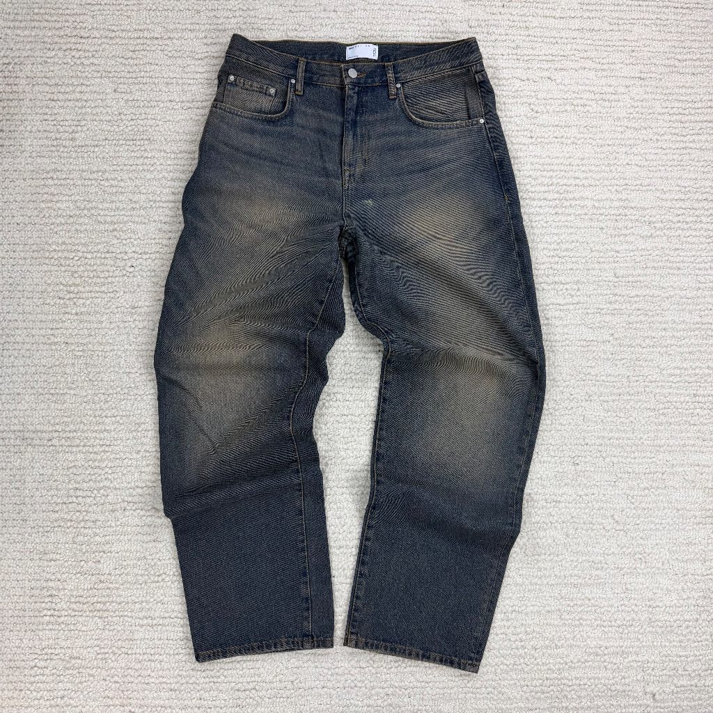 ASOS Men's Green Acid Wash Relaxed Fit Denim Jeans Size 34 Brand New
