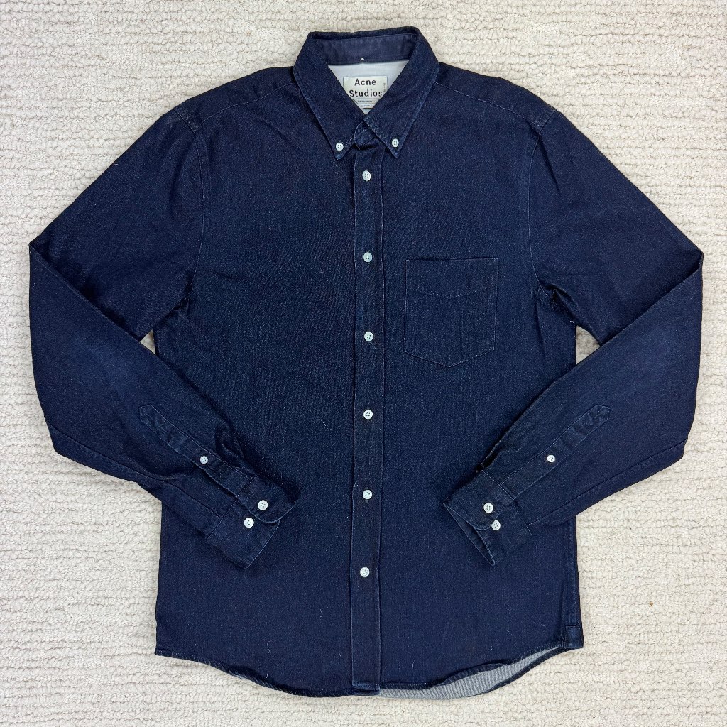 Acne Studios button-down Denim Cotton Shirt Size 48 Brand New No Tags RRP £180