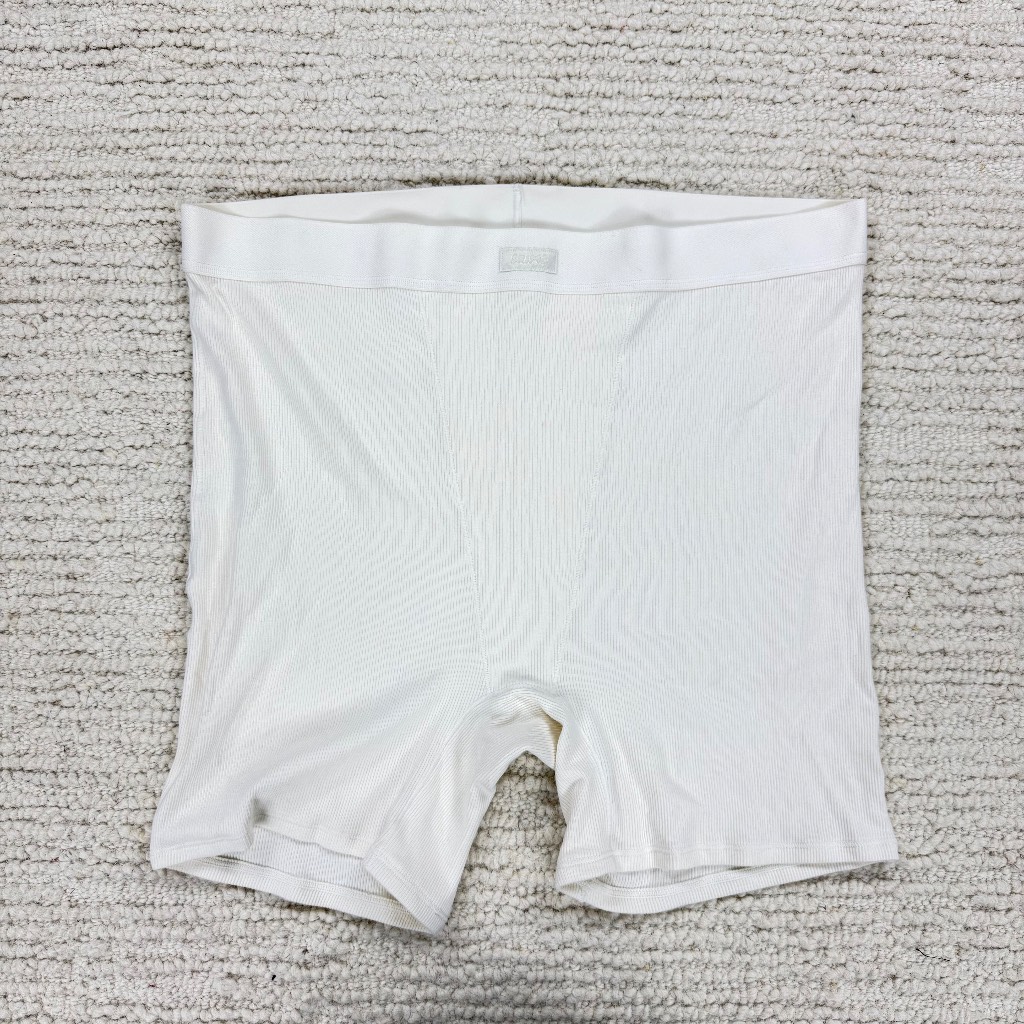 SKIMS cotton rib womens Cream boxer shorts Size 3X Brand New No Tags
