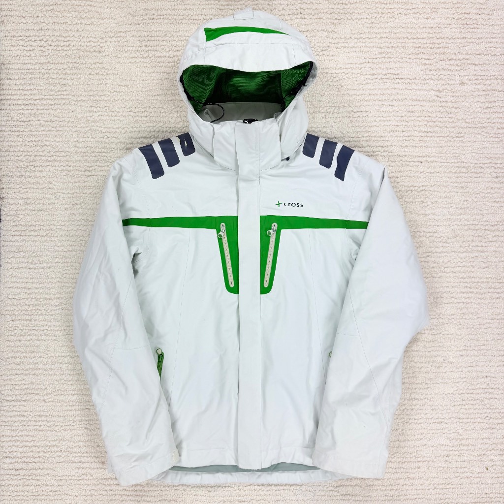 Cross Vintage Thick Waterproof White Men’s Ski Jacket - Size XL