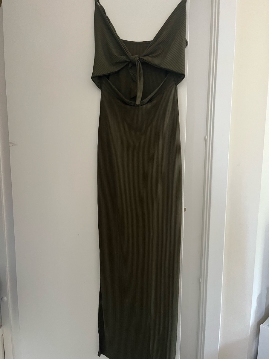 Khaki Green Maxi Dress