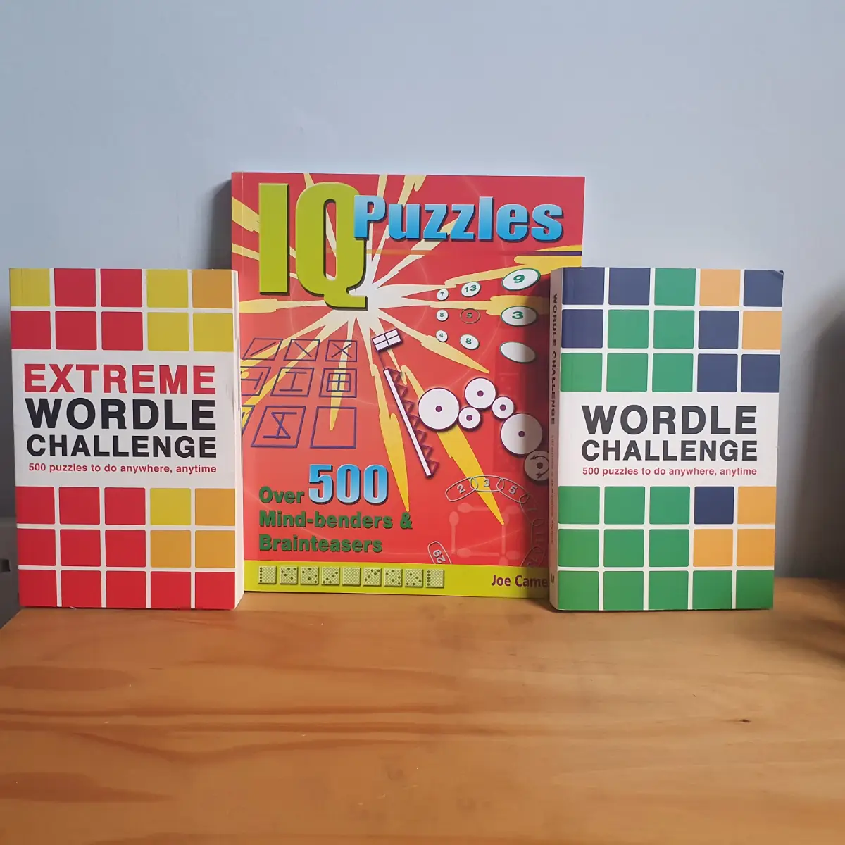Unused Puzzle Book Bundle x3 – Wordle, Extreme Wordle & IQ Challenge Activity Book