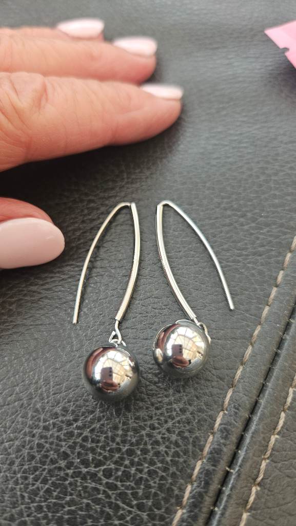925 silver earrings nearly 2 inch drop