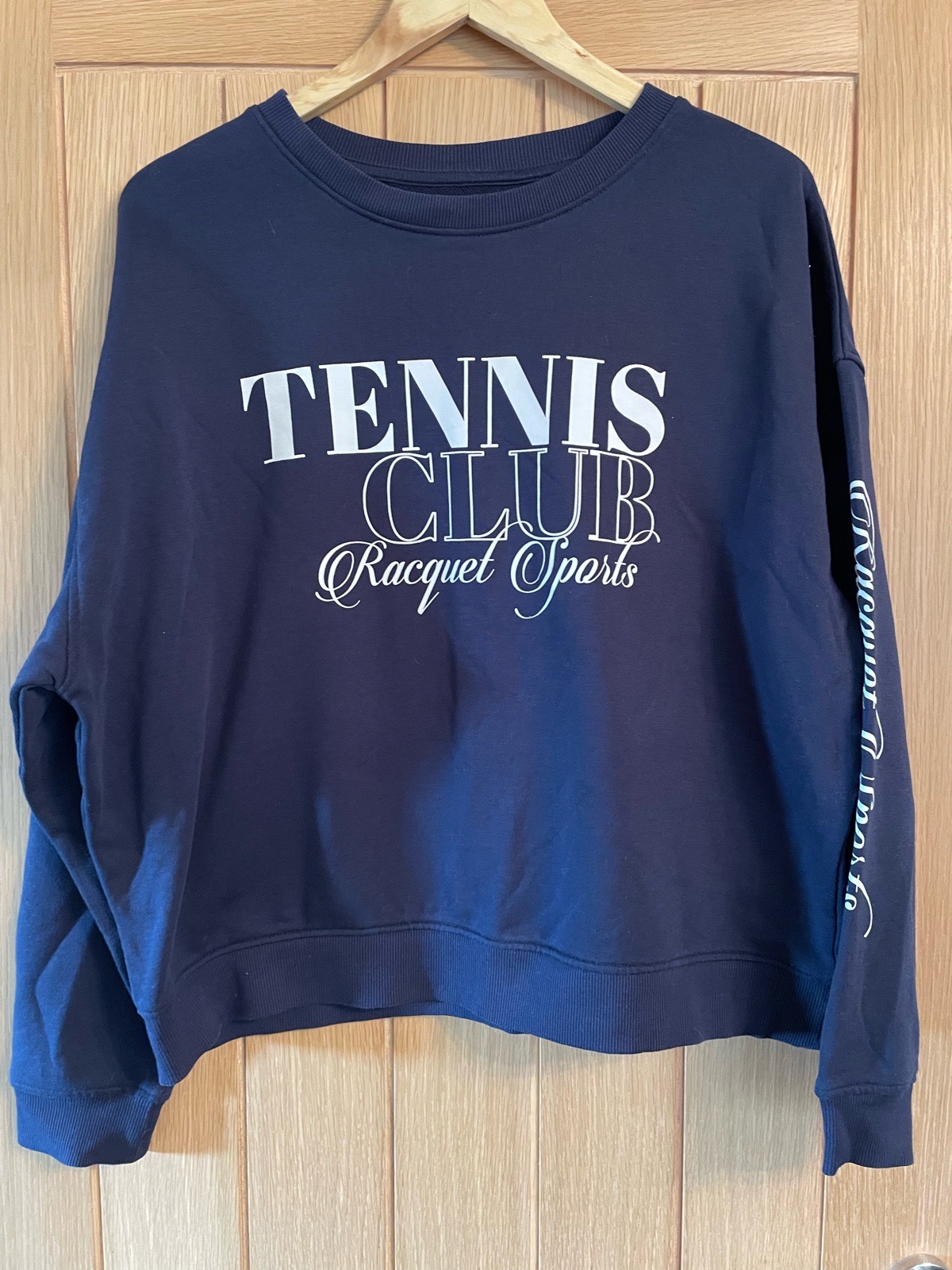 Ladies Navy Blur Crew Neck Sweatshirt - Size M (12/14)