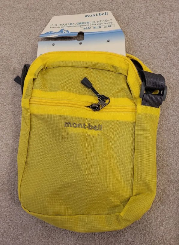 Mont-bell Yellow Nylon Crossbody Pouch Bag – New with Tags