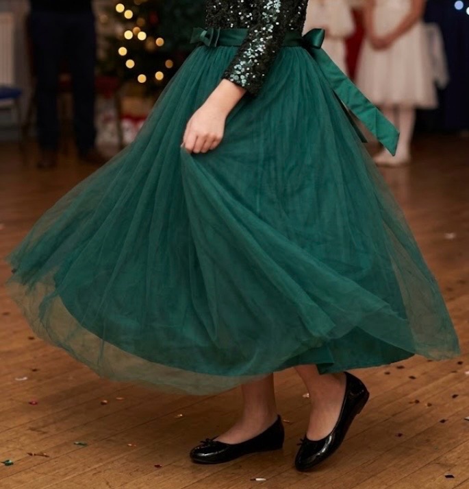 11 years Girls’ Dark Green Long Party Dress