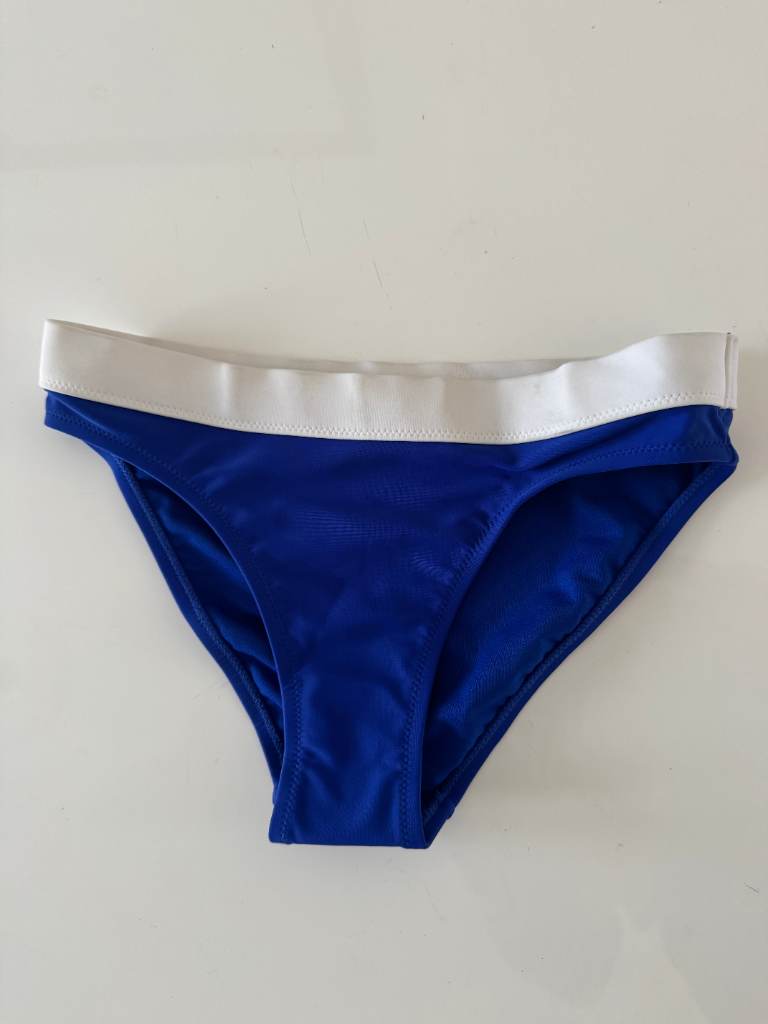 Nike Womens Sports Bikini Bottoms Cobalt Blue & White Size S (32)