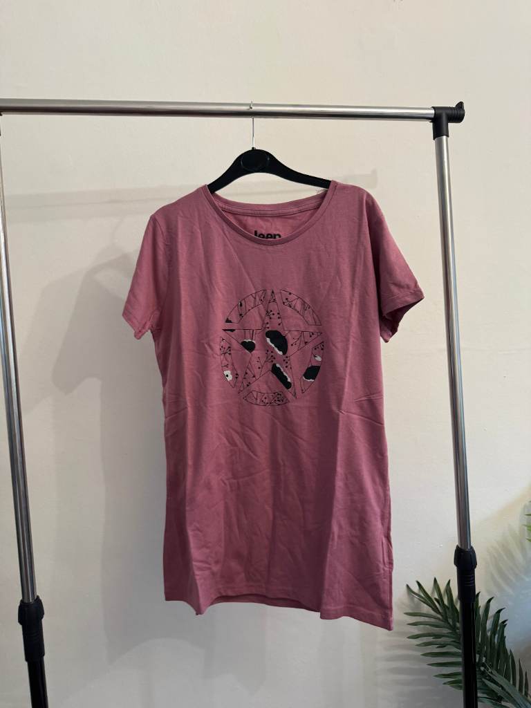 Jeep Pink T-Shirt Size M – 100% Cotton, New with Tags, RRP £45, Soft & Stylish Everyday Wear