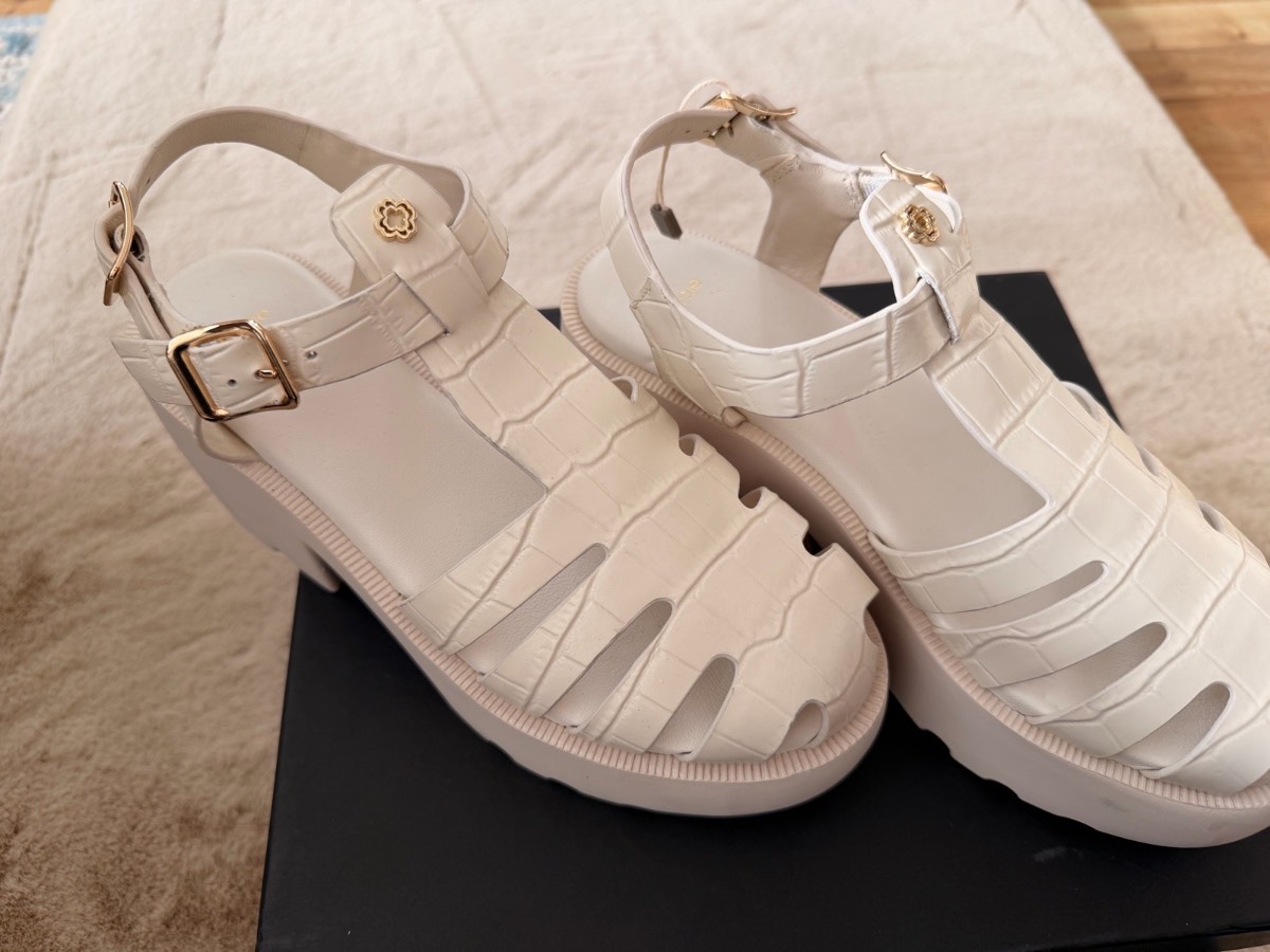 Maje- white sandals