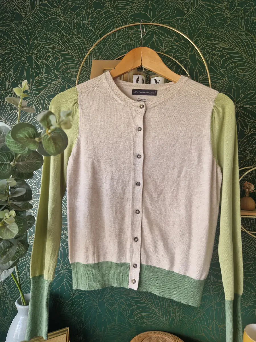 M&S Colourblock  Viscose mix Cardigan BNWOT