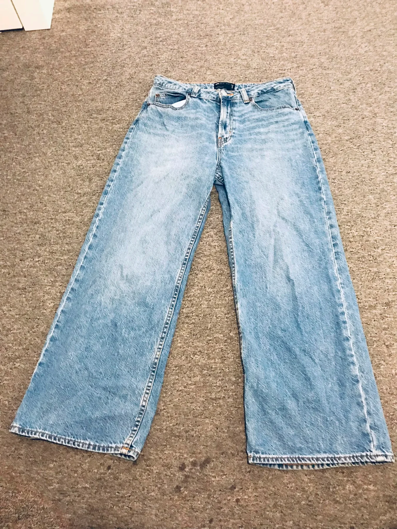 ASOS DESIGN Straight Wide Leg Jeans: