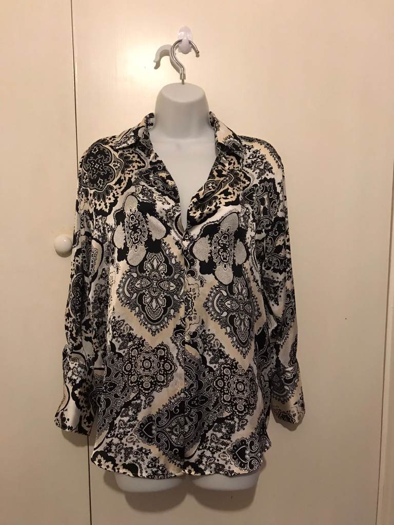 Zara women satin effect shirt