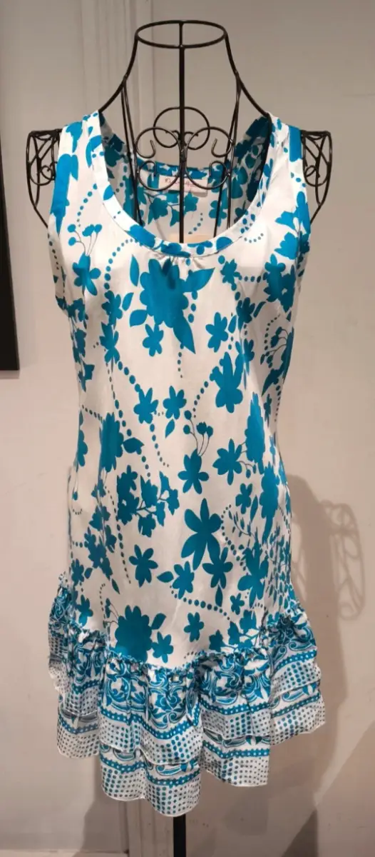 100% Silk Floral Summer Dress - Size 10
